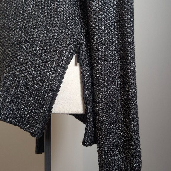 Calvin Klein Metallic Knit Sweater with Side Zip - Size S/M - Picture 4 of 11